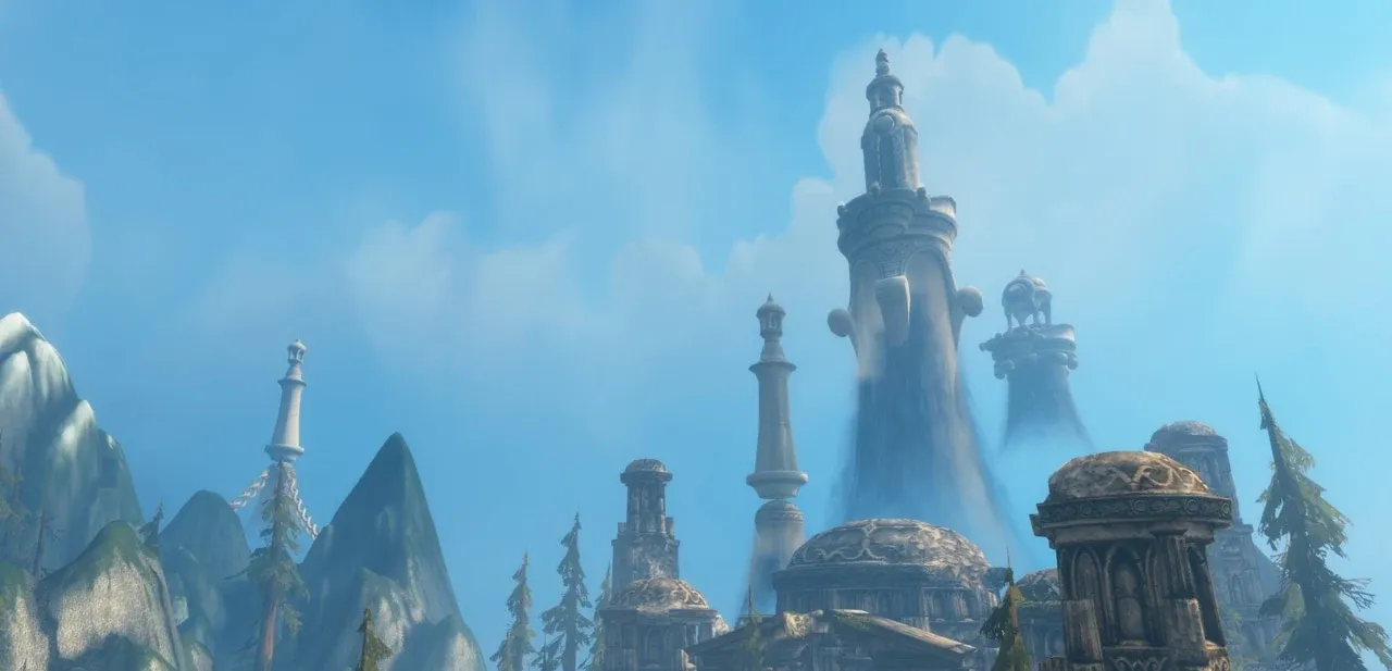 Torres y cascadas de la Isla de Zephras