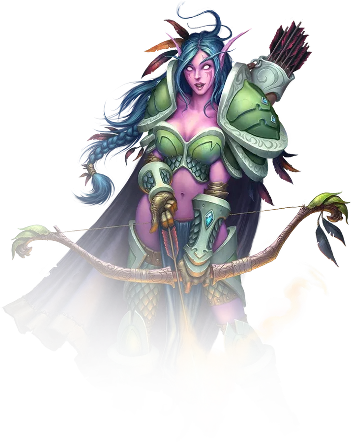 Ilustración oficial de la clase cazador de World of Warcraft