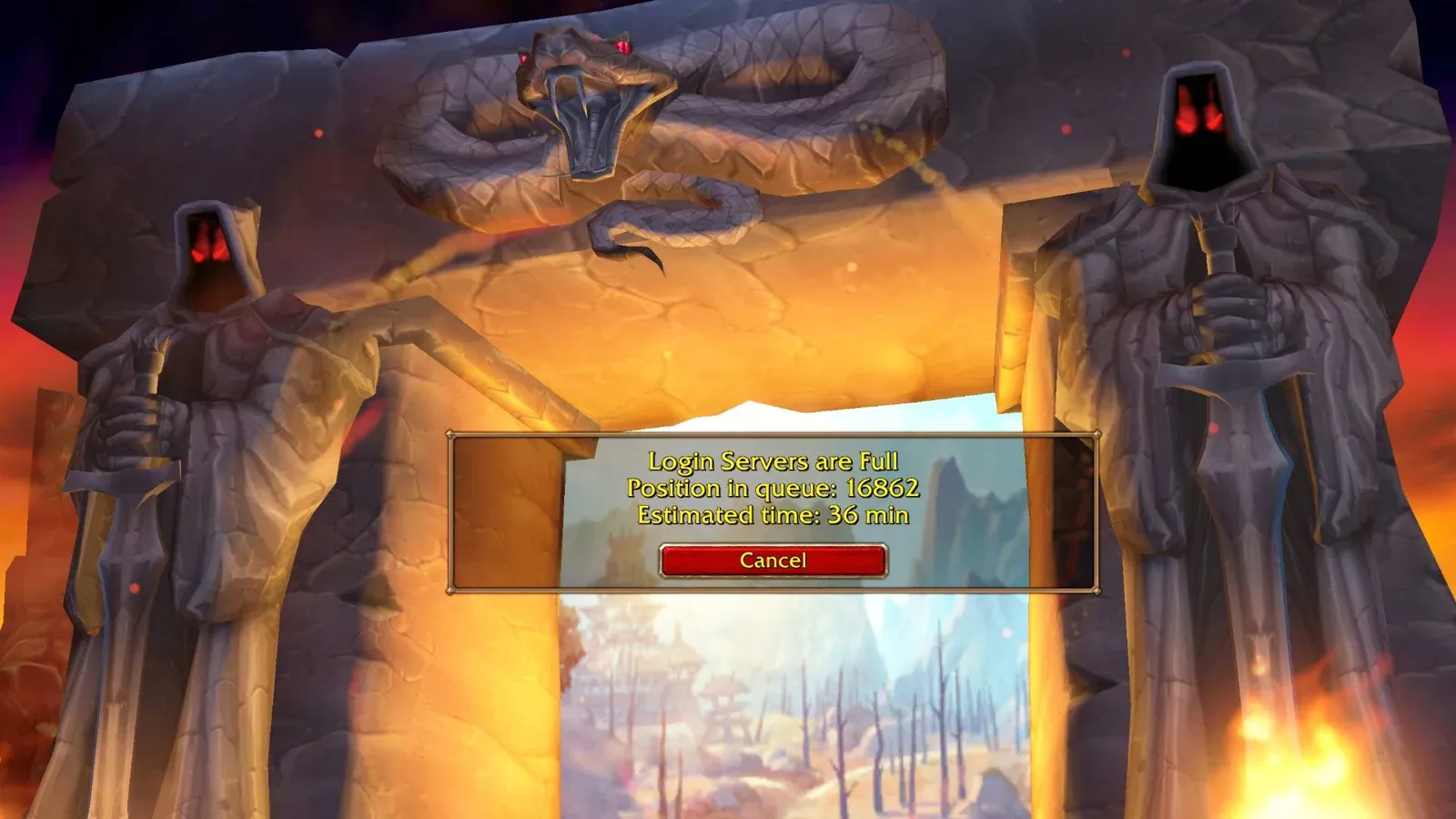 Pantalla de acceso de Forever con una cola de espera en el estreno de la beta.