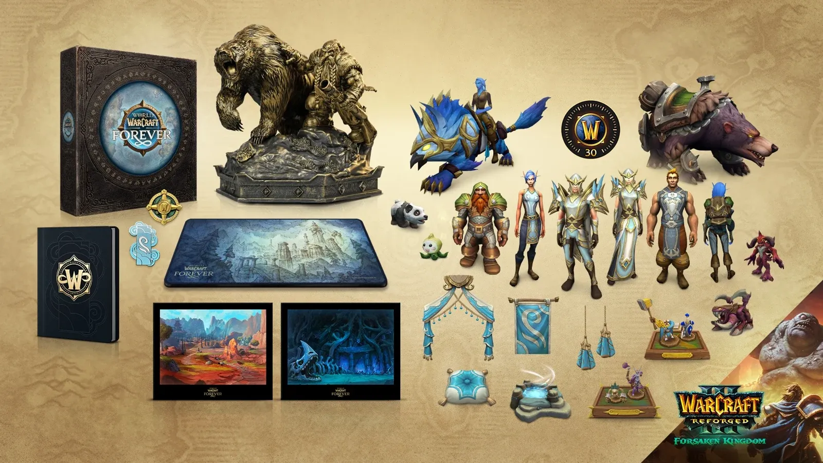 Contenido de la edición de coleccionista de Forever, publicado por Blizzard.