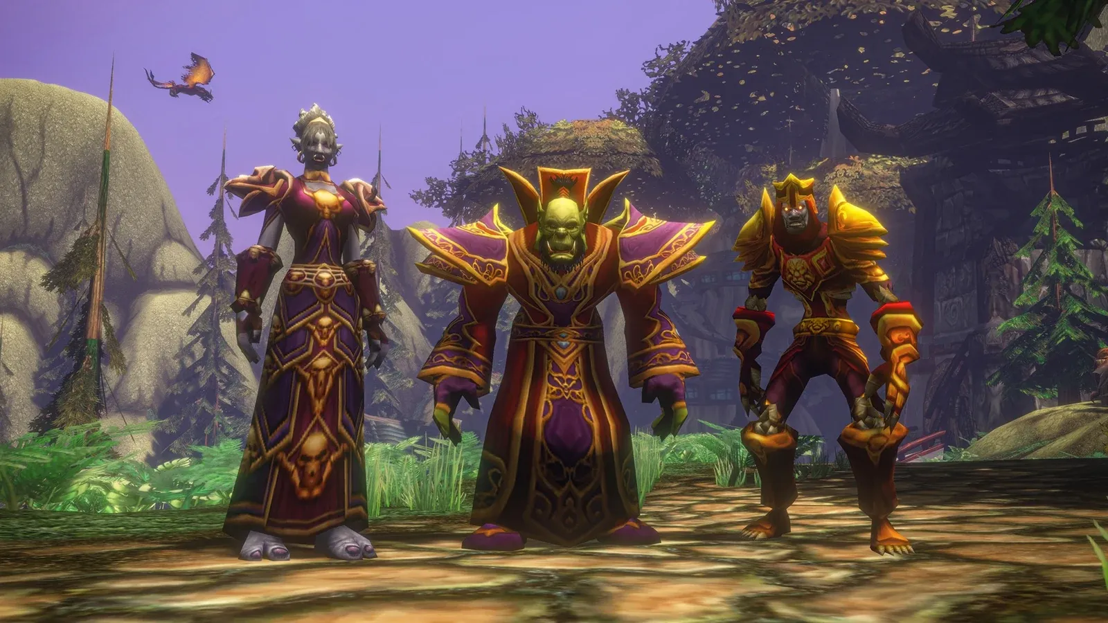 Paladín no-muerto, mago orco y brujo trol en la presentación oficial de Forever.