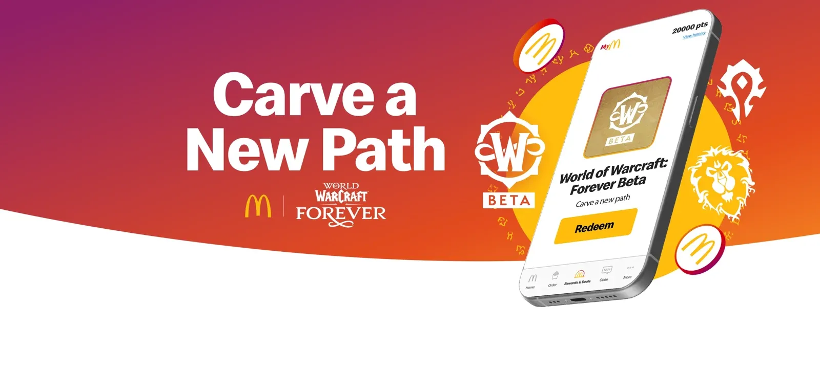 Promoción australiana de MyMaccas con acceso a la beta de WoW Forever.