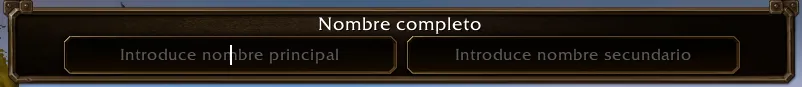 Captura del campo de nombre y apellido en la beta de Forever, publicada por AlterTime.